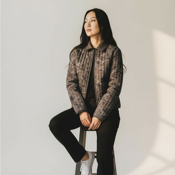 Banana Republic Jackets & Blazers - BANANA REPUBLIC Camo Quilted Full Zip Jacket XS Excellent Condition